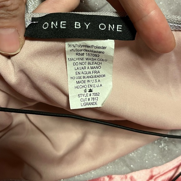 Dolls Kill Pale Pink and Silver Shimmer Dress - Picture 3 of 3